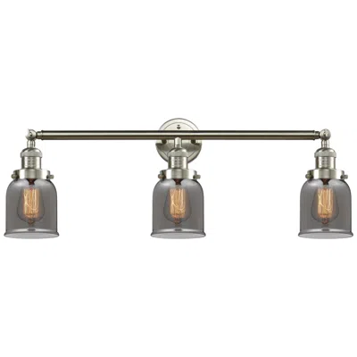Innovations Lighting Bell 3 Light 30" Led Bath Light - Brushed Satin Nickel - Plated Smoke