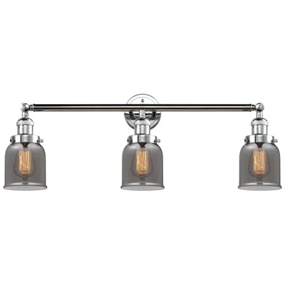 Innovations Lighting Bell 3 Light 30" Led Bath Light - Polished Chrome - Plated Smoke Shade