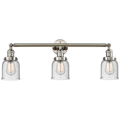 Innovations Lighting Bell 3 Light 30" Led Bath Light - Polished Nickel - Seedy Shade