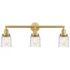 Innovations Lighting Bell 3 Light 30" Led Bath Light - Satin Gold - Deco Swirl Shade In Gold