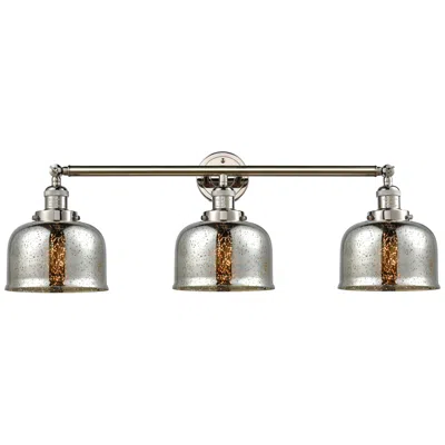 Innovations Lighting Bell 3 Light 32" Bath Light - Polished Nickel - Silver Plated Mercury