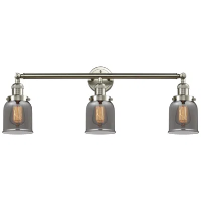 Innovations Lighting Bell 30" 3-light Brushed Satin Nickel Bath Light W/ Plated Smoke Shade