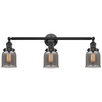Innovations Lighting Bell 30" 3-light Oil Rubbed Bronze Bath Light W/ Plated Smoke Shade