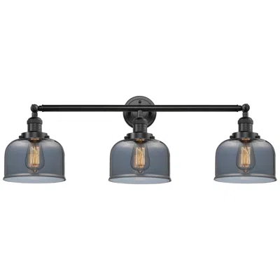 Innovations Lighting Bell 32" Wide 3 Light Bronze Bath Vanity Light W/ Plated Smoke Shade
