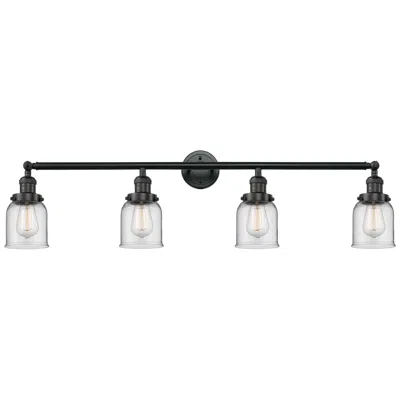 Innovations Lighting Bell 4 Light 42" Bath Light - Matte Black - Clear Shade