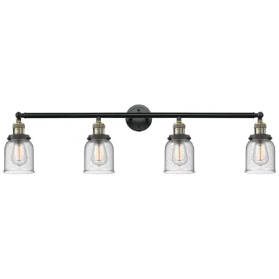 Innovations Lighting Bell 4 Light 42" Led Bath Light - Black Antique Brass - Seedy Shade