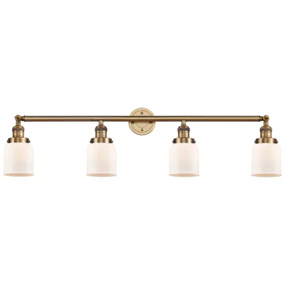Innovations Lighting Bell 4 Light 42" Led Bath Light - Brushed Brass - Matte White Shade