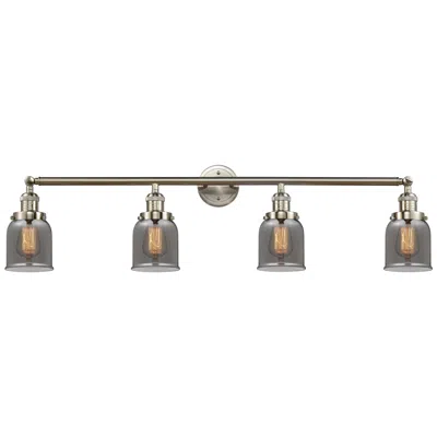Innovations Lighting Bell 4 Light 42" Led Bath Light - Brushed Satin Nickel - Plated Smoke