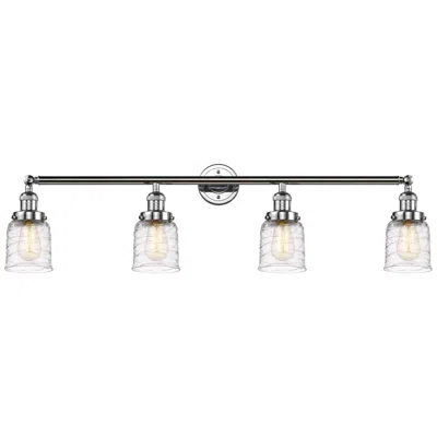 Innovations Lighting Bell 4 Light 42" Led Bath Light - Polished Chrome - Deco Swirl Shade