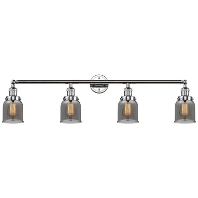 Innovations Lighting Bell 4 Light 42" Led Bath Light - Polished Chrome - Plated Smoke Shade