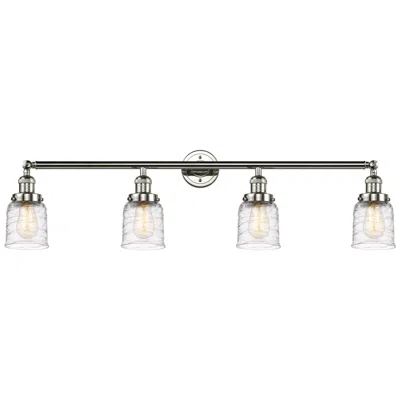 Innovations Lighting Bell 4 Light 42" Led Bath Light - Polished Nickel - Deco Swirl Shade