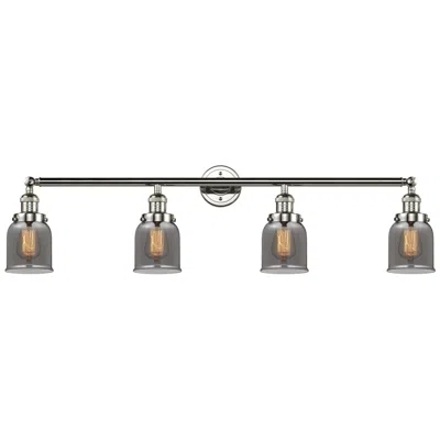 Innovations Lighting Bell 4 Light 42" Led Bath Light - Polished Nickel - Plated Smoke Shade