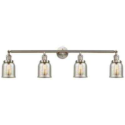 Innovations Lighting Bell 4 Light 43" Bath Light - Brushed Satin Nickel - Silver Mercury Sh