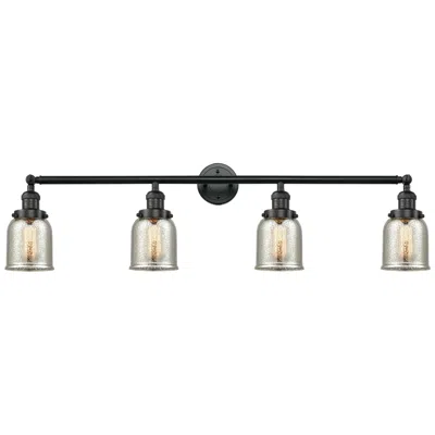 Innovations Lighting Bell 4 Light 43" Bath Light - Matte Black - Silver Plated Mercury Shad
