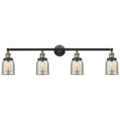 Innovations Lighting Bell 4 Light 43" Led Bath Light - Black Brass - Silver Mercury Shade