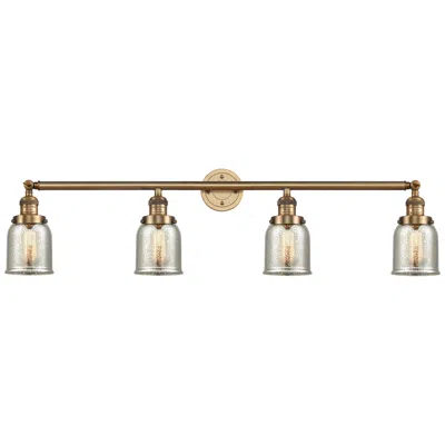 Innovations Lighting Bell 4 Light 43" Led Bath Light - Brushed Brass - Silver Mercury Shade