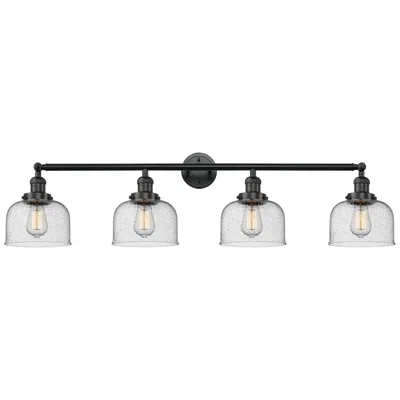 Innovations Lighting Bell 4 Light 44" Bath Light - Matte Black - Seedy Shade