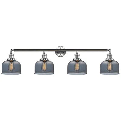 Innovations Lighting Bell 4 Light 44" Bath Light - Polished Chrome - Plated Smoke Shade