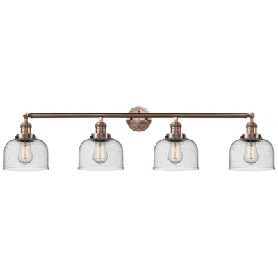 Innovations Lighting Bell 4 Light 44" Led Bath Light - Antique Copper - Seedy Shade