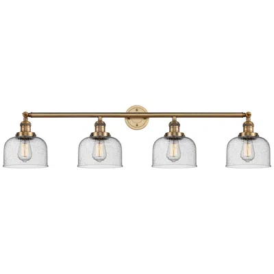 Innovations Lighting Bell 4 Light 44" Led Bath Light - Brushed Brass - Seedy Shade