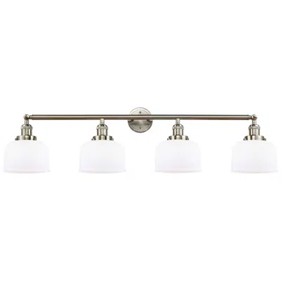 Innovations Lighting Bell 4 Light 44" Led Bath Light - Brushed Satin Nickel - Matte White S