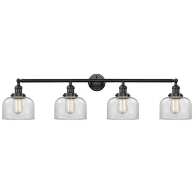 Innovations Lighting Bell 4 Light 44" Led Bath Light - Matte Black - Clear Shade