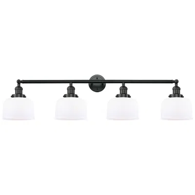 Innovations Lighting Bell 4 Light 44" Led Bath Light - Matte Black - Matte White Shade