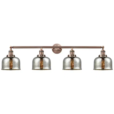 Innovations Lighting Bell 4 Light 45" Bath Light - Antique Copper - Silver Plated Mercury S