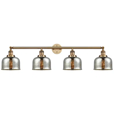 Innovations Lighting Bell 4 Light 45" Bath Light - Brushed Brass - Silver Plated Mercury Sh