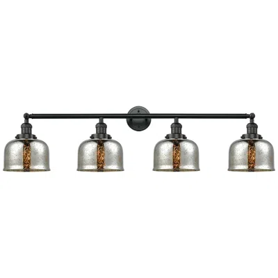 Innovations Lighting Bell 4 Light 45" Led Bath Light - Matte Black - Silver Plated Mercury
