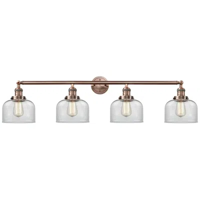 Innovations Lighting Bell 44" Wide 4 Light Copper Bath Vanity Light W/ Clear Shade