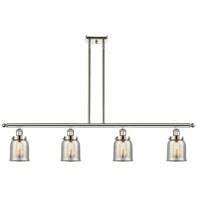 Innovations Lighting Bell 4-light 48" Polished Nickel Island-light W/ Mercury Shade In Silver