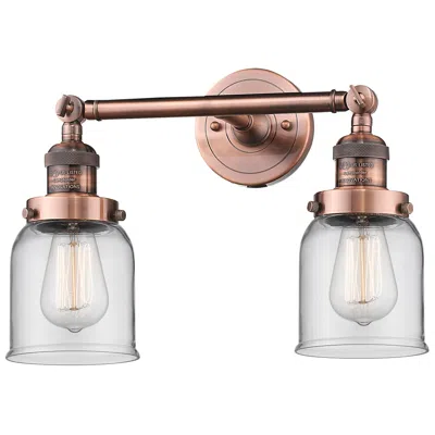 Innovations Lighting Bell 5" 2 Light 16" Tiltable Led Bath Light - Antique Copper - Cl