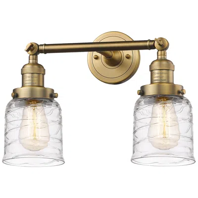 Innovations Lighting Bell 5" 2 Light 16" Tiltable Led Bath Light - Brushed Brass - Dec