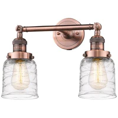 Innovations Lighting Bell 5" 2 Light 16" Tiltable Led Bath Light - Copper - Deco Swirl