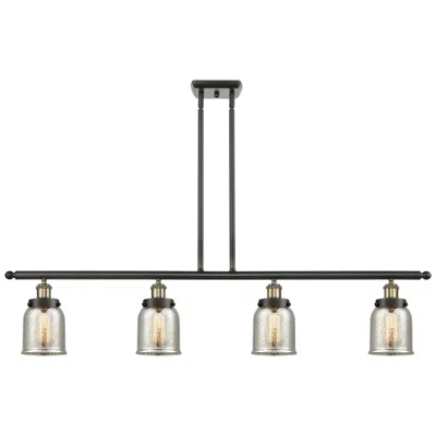 Innovations Lighting Bell 5" 4 Light 48" Island Light - Black Brass  - Silver Plated M