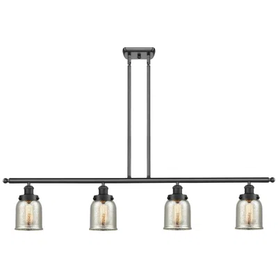 Innovations Lighting Bell 5" 4 Light 48" Island Light - Matte Black  - Silver Plated M
