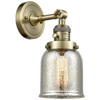 Innovations Lighting Bell 5" Antique Brass Sconce W/ Silver Plated Mercury Shade