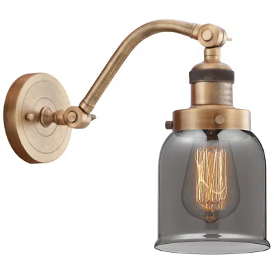 Innovations Lighting Bell 5" Brushed Brass Sconce W/ Plated Smoke Shade