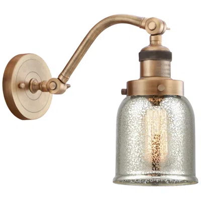 Innovations Lighting Bell 5" Brushed Brass Sconce W/ Silver Plated Mercury Shade