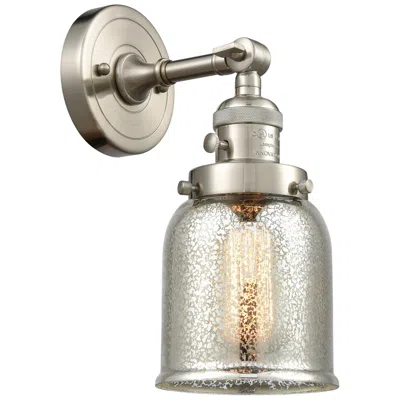 Innovations Lighting Bell 5" Brushed Satin Nickel Sconce W/ Silver Plated Mercury Shade
