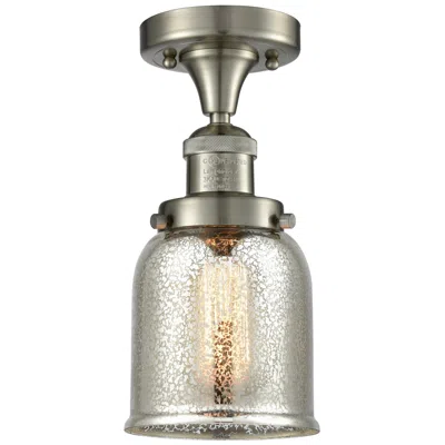 Innovations Lighting Bell 5" Brushed Satin Nickel Semi Flush Mount W/ Mercury Shade