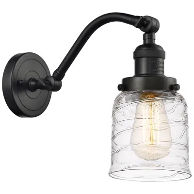 Innovations Lighting Bell 5" Led Sconce - Bronze Finish - Deco Swirl Shade