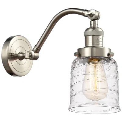 Innovations Lighting Bell 5" Led Sconce - Nickel Finish - Deco Swirl Shade