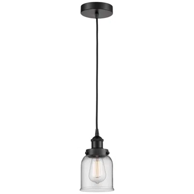 Innovations Lighting Bell 5" Matte Black Mini Pendant W/ Clear Shade