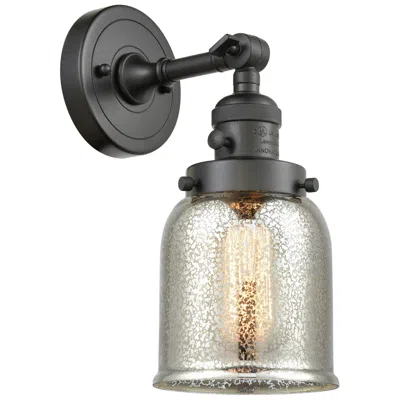 Innovations Lighting Bell 5" Oil Rubbed Bronze Sconce W/ Silver Plated Mercury Shade