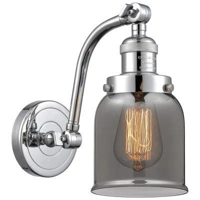 Innovations Lighting Bell 5" Polished Chrome Sconce W/ Plated Smoke Shade