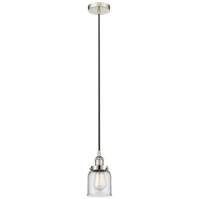 Innovations Lighting Bell 5" Polished Nickel Mini Pendant W/ Clear Shade