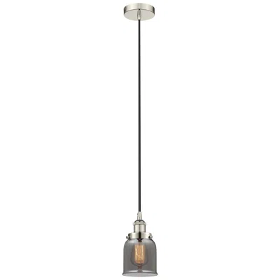 Innovations Lighting Bell 5" Polished Nickel Mini Pendant W/ Plated Smoke Shade