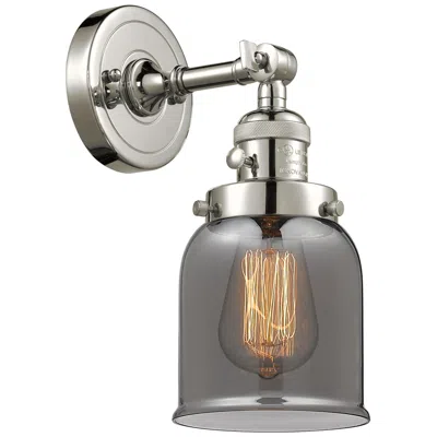 Innovations Lighting Bell 5" Polished Nickel Sconce W/ Plated Smoke Shade